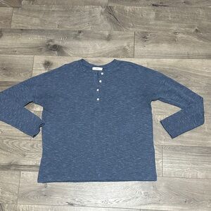 TALULAH Gray Knit Button-Up Top